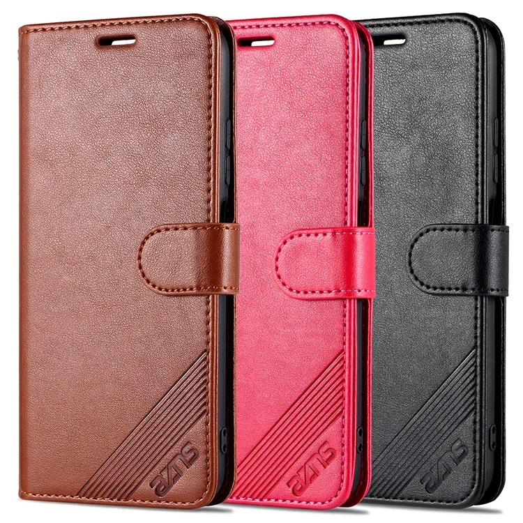 AZNS PU Pethe Phellet Coperchio Chied Chiede Per Xiaomi Redmi Note 10 5g/poco M3 Pro 4G/5G - Marrone