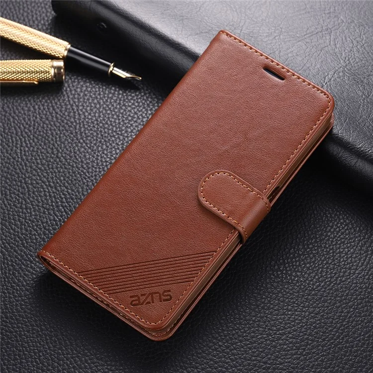 AZNS PU Pethe Phellet Coperchio Chied Chiede Per Xiaomi Redmi Note 10 5g/poco M3 Pro 4G/5G - Marrone