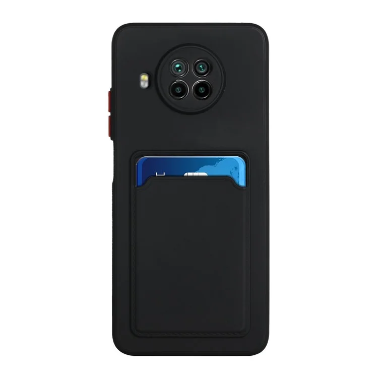Capa de Telefone Flexível com Slot para Cartão em TPU para Xiaomi Mi 10T Lite 5G / Redmi Note 9 Pro 5G / Mi 10i 5G - Preto