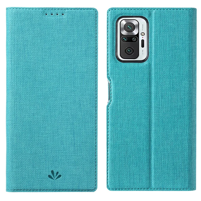 VILI DMX Series Leather Protector Stand Cover with Single Card Slot for Xiaomi Redmi Note 10 Pro - Blue