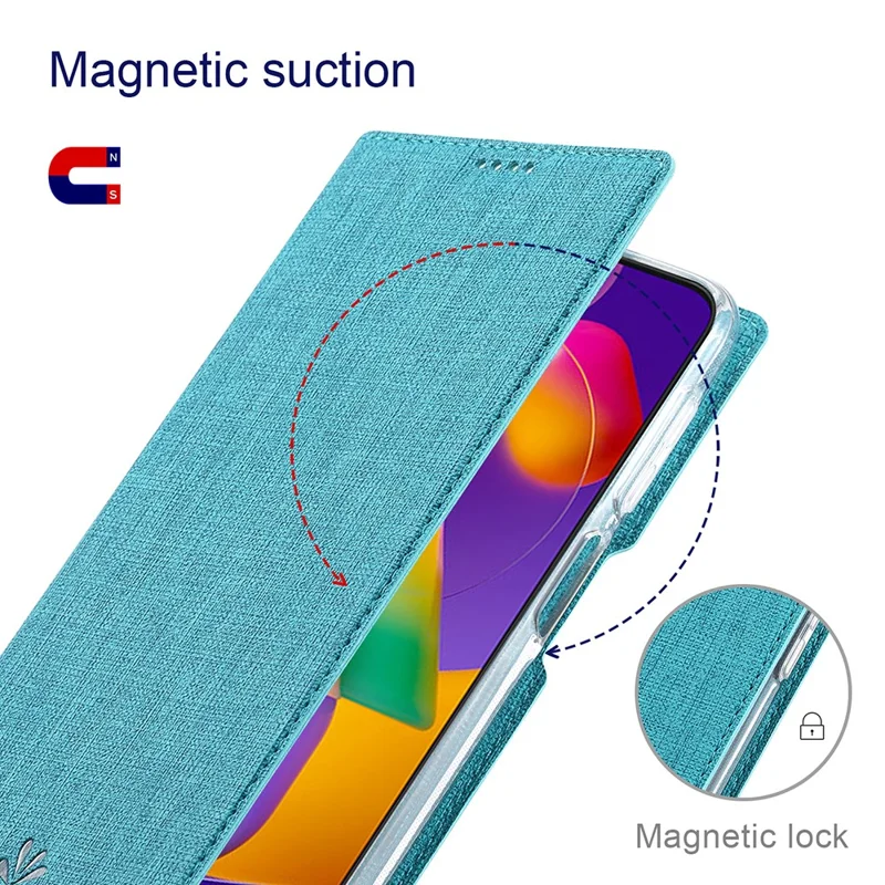 VILI DMX Series Leather Protector Stand Cover with Single Card Slot for Xiaomi Redmi Note 10 Pro - Blue