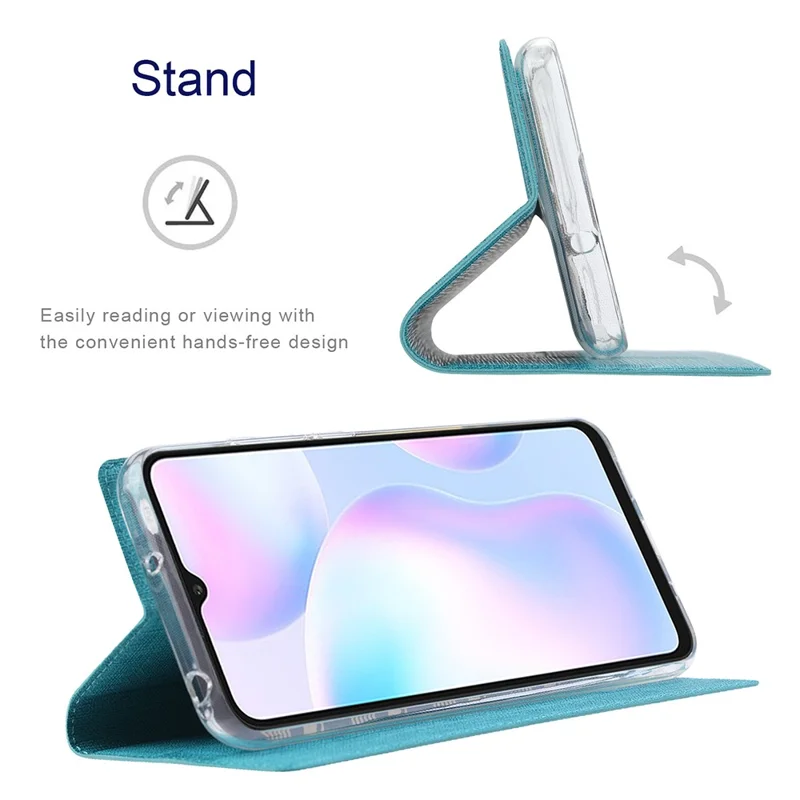 VILI DMX Series Leather Protector Stand Cover with Single Card Slot for Xiaomi Redmi Note 10 Pro - Blue