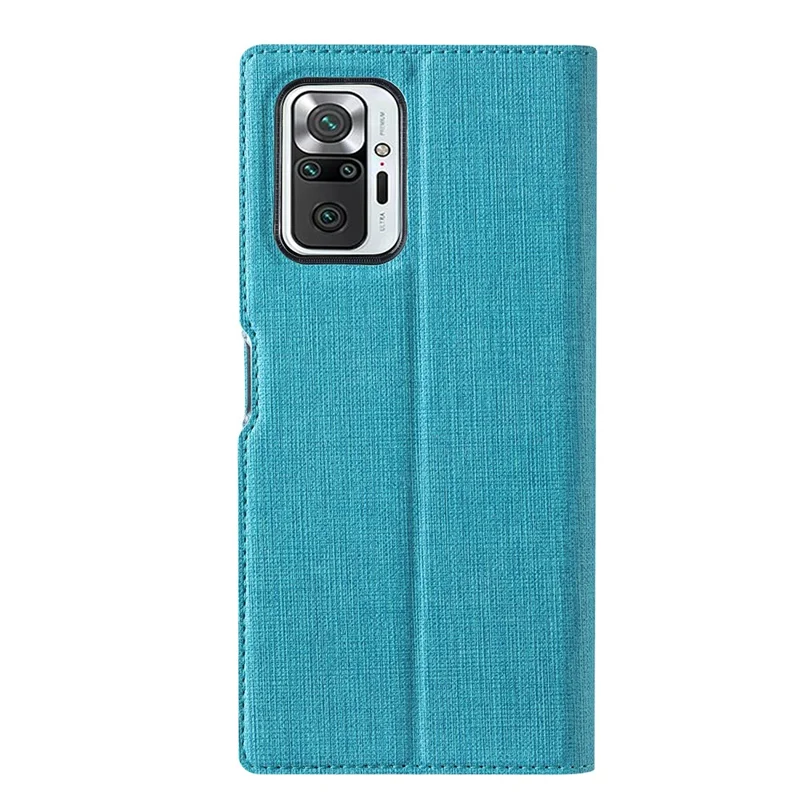 VILI DMX Series Leather Protector Stand Cover with Single Card Slot for Xiaomi Redmi Note 10 Pro - Blue