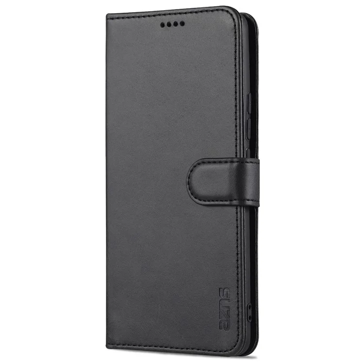 AZNS Wallet Hülle PU Lederschock-absorptions-stoßstange Magnetische Verschluss Flip Folio-abdeckung Für Xiaomi Mi 11 Ultra - Schwarz