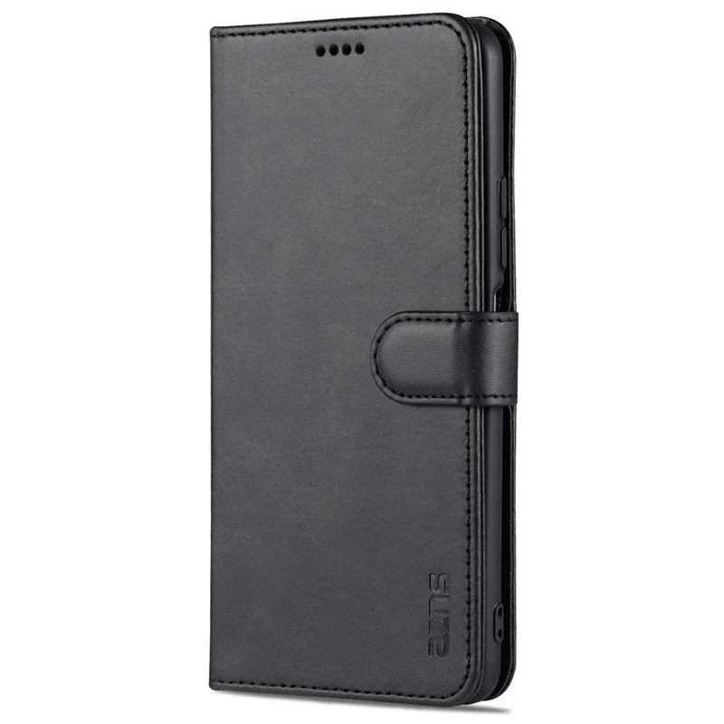 AZNS Wallet Leather Magnetic Closure Folio Flip Stand Case Cover for Xiaomi Mi 11 Lite 4G / 5G /11 Lite 5G NE - Black