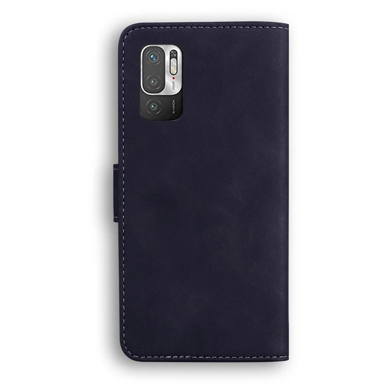Custodia In Pelle Con Portafoglio Con Portafoglio A Colori Solido Per Xiaomi Poco M3 Pro 4G / 5 G. / Redmi Nota 10 5G - Nero