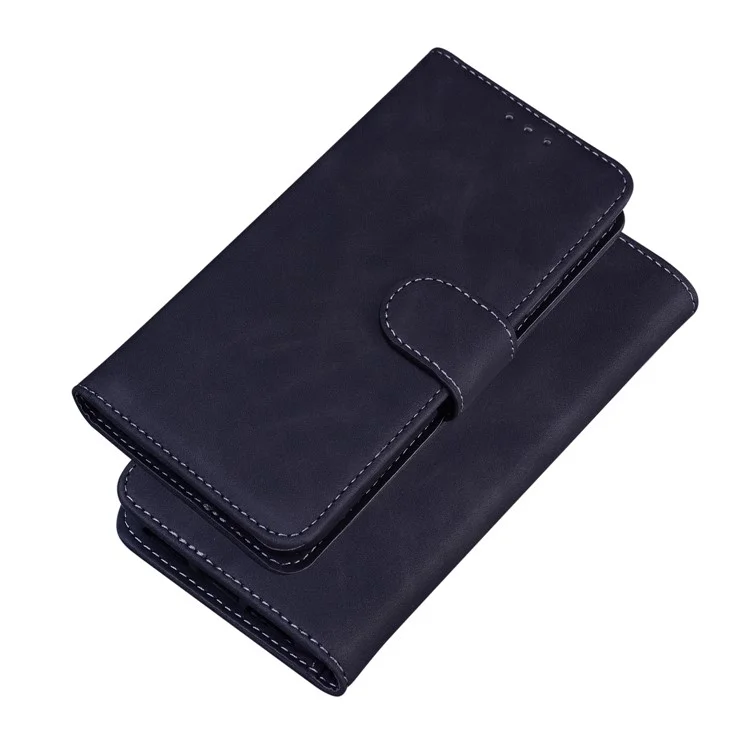 Custodia In Pelle Con Portafoglio Con Portafoglio A Colori Solido Per Xiaomi Poco M3 Pro 4G / 5 G. / Redmi Nota 10 5G - Nero