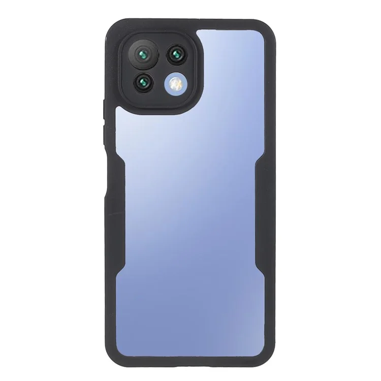 Étui de protection hybride 2 en 1 amovible en TPU + film PET + acrylique pour Xiaomi Mi 11 Lite 4G / 5G / 11 Lite 5G NE - Noir