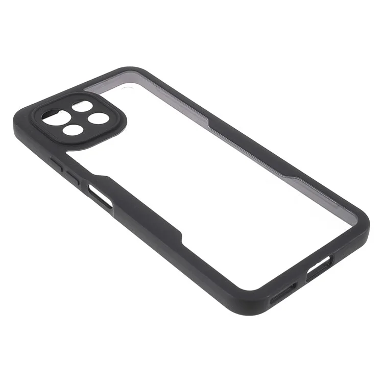 Étui de protection hybride 2 en 1 amovible en TPU + film PET + acrylique pour Xiaomi Mi 11 Lite 4G / 5G / 11 Lite 5G NE - Noir
