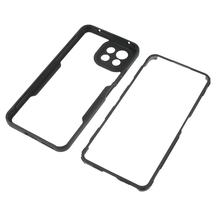 Étui de protection hybride 2 en 1 amovible en TPU + film PET + acrylique pour Xiaomi Mi 11 Lite 4G / 5G / 11 Lite 5G NE - Noir