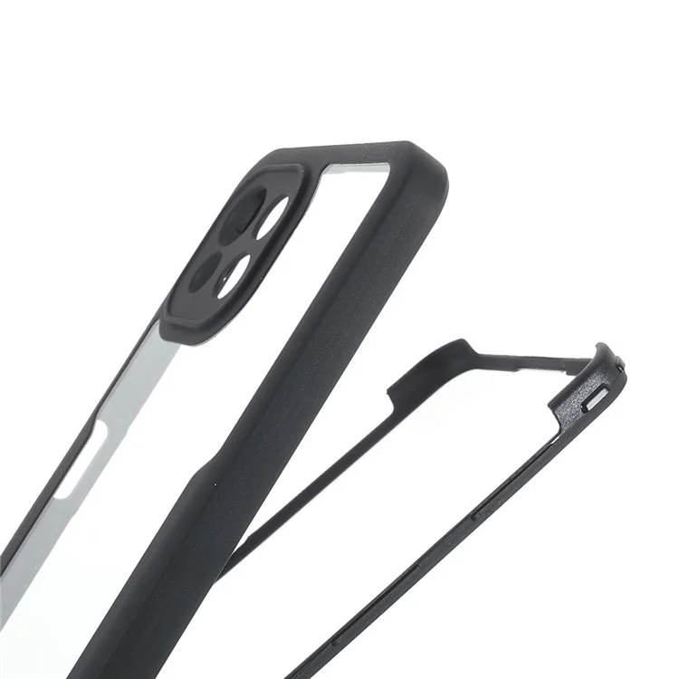 Étui de protection hybride 2 en 1 amovible en TPU + film PET + acrylique pour Xiaomi Mi 11 Lite 4G / 5G / 11 Lite 5G NE - Noir