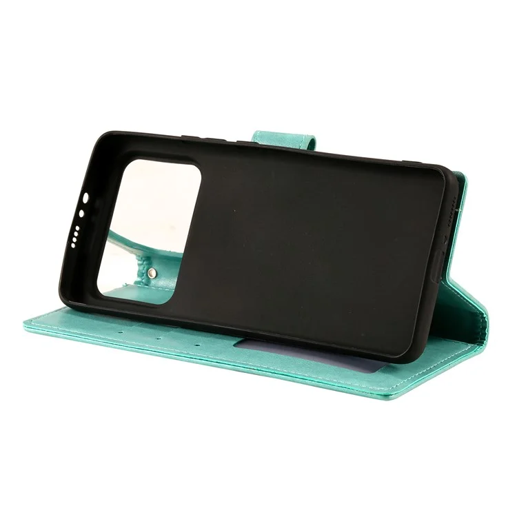 Patrón de Mandala Impreso pu PU Cuero de Cuero Case Con Correa Para Xiaomi Mi 11 Ultra - Verde