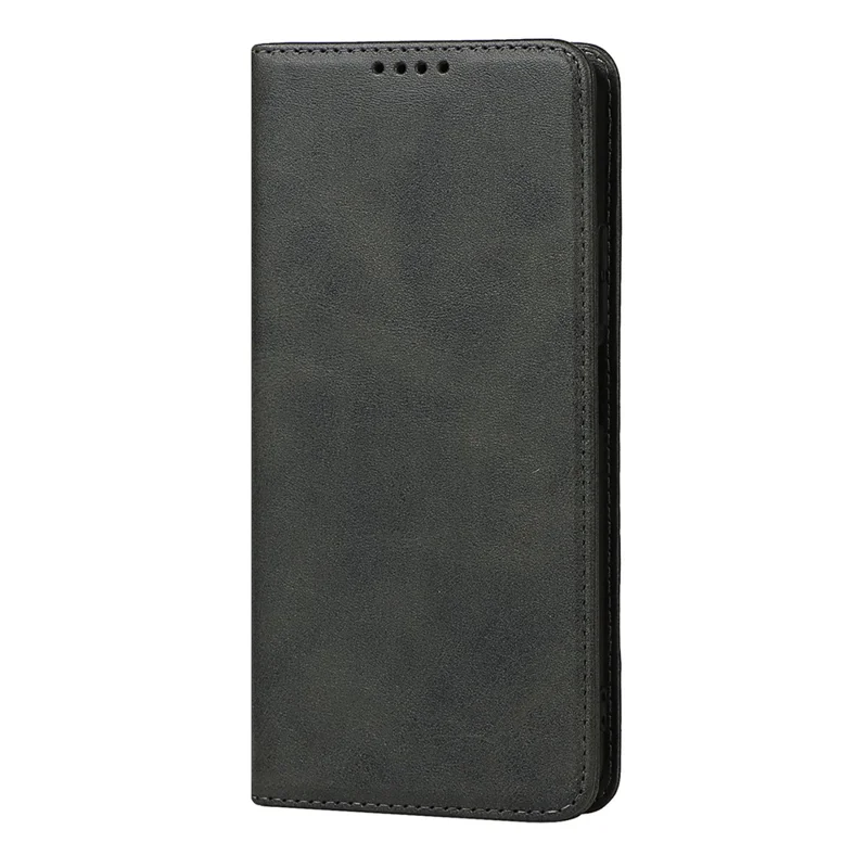 Auto-absorbed Stand Design Leather Phone Cover Case for Xiaomi Mi 11 Lite 4G / 5G /11 Lite 5G NE - Black