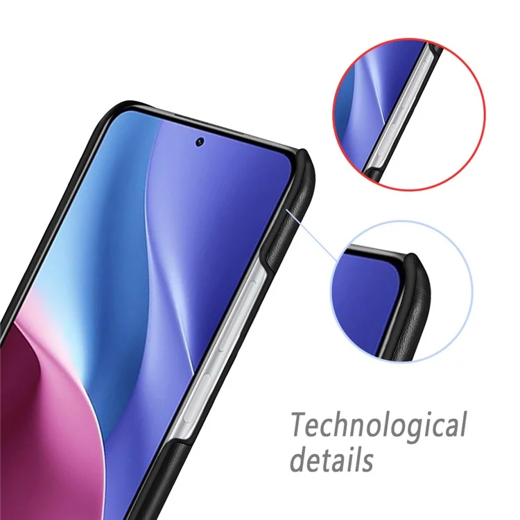 KSQ Custodia per telefono in pelle PU + PC con texture in cavallo pazzo, Cover protettiva per Xiaomi Mi 11i / Mi 11X Pro / Poco F3 / Redmi K40 / K40 Pro / K40 Pro+ - Blu