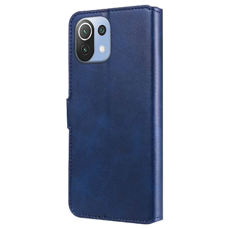 pu en Cuir Folio Flip Téléphone Couvercle de Portefeuille Pour Xiaomi Mi 11 Lite 4g / 5G / 11 Lite 5G NE - Bleu