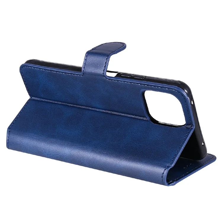 pu en Cuir Folio Flip Téléphone Couvercle de Portefeuille Pour Xiaomi Mi 11 Lite 4g / 5G / 11 Lite 5G NE - Bleu