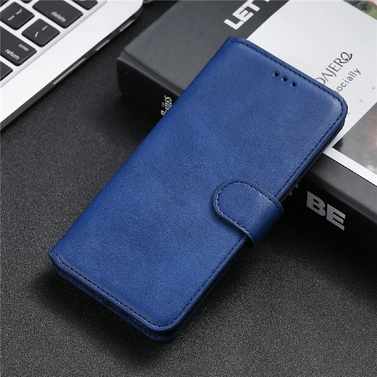 pu en Cuir Folio Flip Téléphone Couvercle de Portefeuille Pour Xiaomi Mi 11 Lite 4g / 5G / 11 Lite 5G NE - Bleu