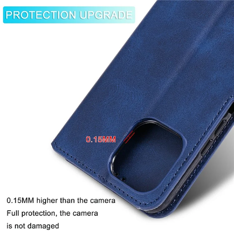 pu en Cuir Folio Flip Téléphone Couvercle de Portefeuille Pour Xiaomi Mi 11 Lite 4g / 5G / 11 Lite 5G NE - Bleu