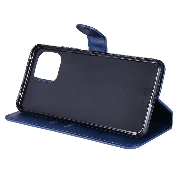 pu en Cuir Folio Flip Téléphone Couvercle de Portefeuille Pour Xiaomi Mi 11 Lite 4g / 5G / 11 Lite 5G NE - Bleu