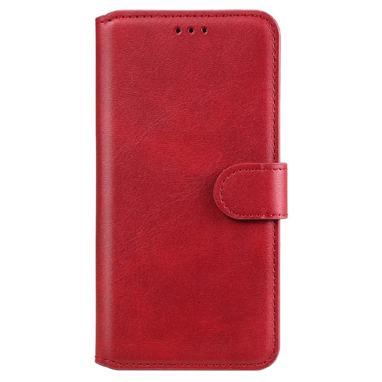 PU Leather Folio Flip Phone Stand Case Wallet Cover for Xiaomi Mi 11 Lite 4G / 5G /11 Lite 5G NE - Red