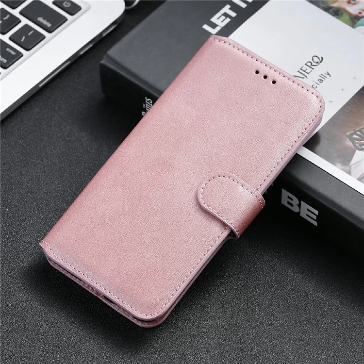 PU Leather Folio Flip Phone Stand Case Wallet Cover for Xiaomi Mi 11 Lite 4G / 5G /11 Lite 5G NE - Rose Gold