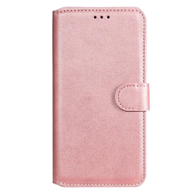 PU Leather Folio Flip Phone Stand Case Wallet Cover for Xiaomi Mi 11 Lite 4G / 5G /11 Lite 5G NE - Rose Gold