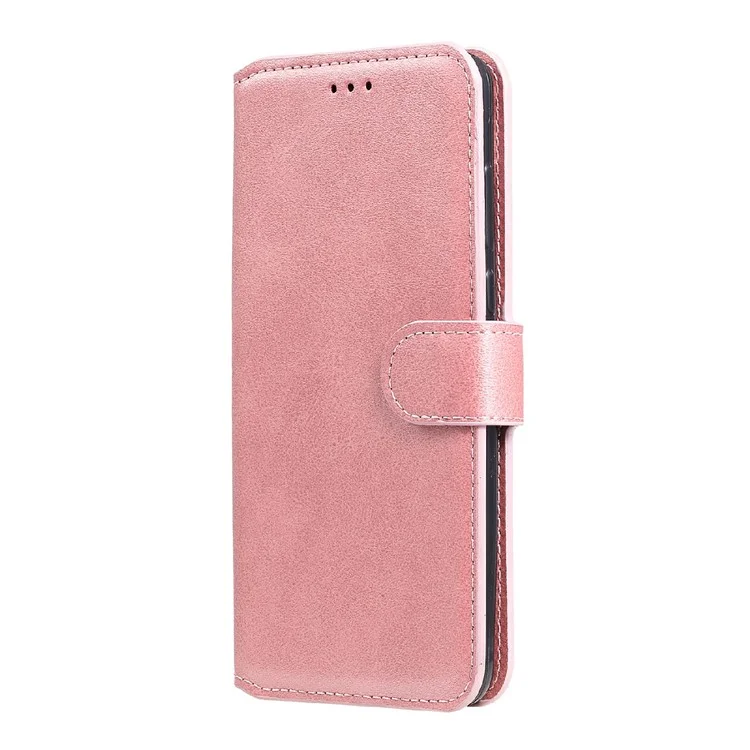 PU Leather Folio Flip Phone Stand Case Wallet Cover for Xiaomi Mi 11 Lite 4G / 5G /11 Lite 5G NE - Rose Gold