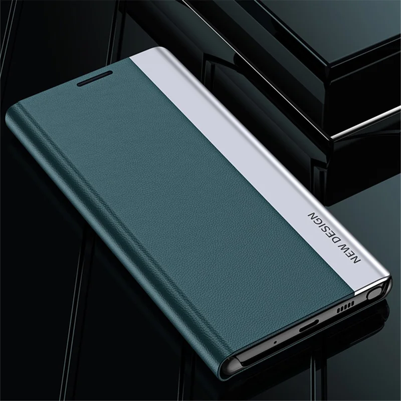 PU Leather Full Protection Cell Phone Stand Case Protective Cover for Xiaomi Mi 11 Lite 4G / 5G  / 11 Lite 5G NE - Dark Blue