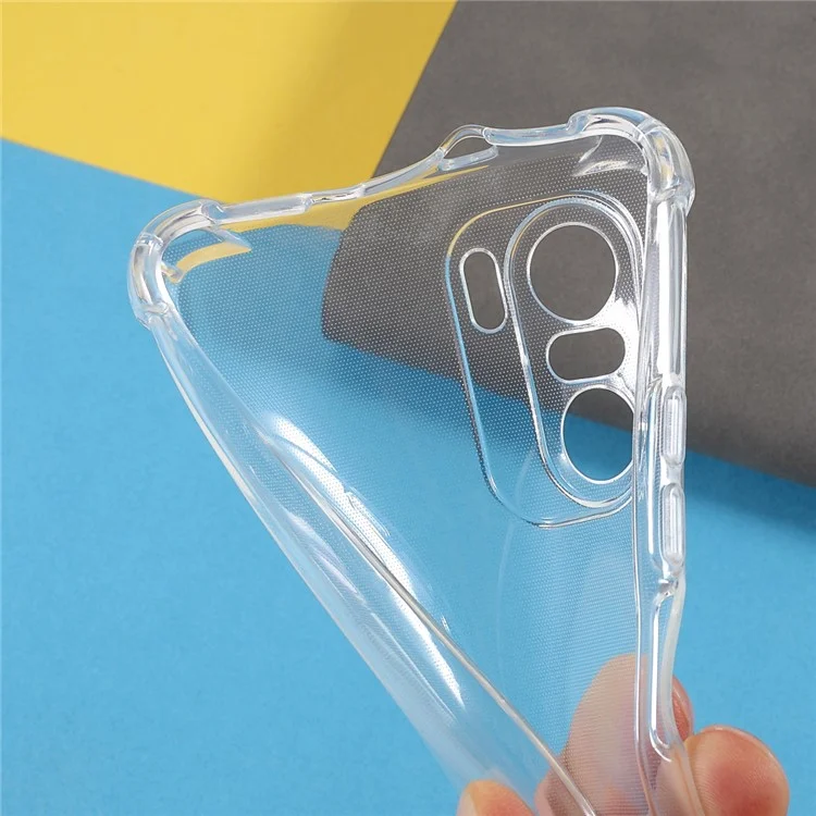 Bumper À Prova De Choque Ultra Flexible Slim Fit Soft TPU Clear Cobertura De Proteção Para Xiaomi Redmi K40 / K40 Pro. / Mi 11i. / Poco F3. - Transparente