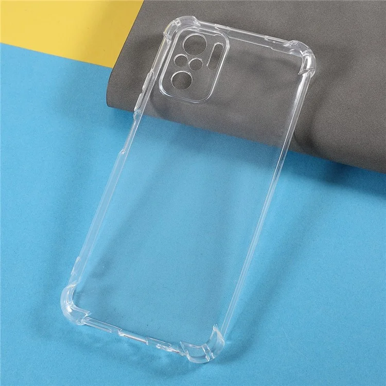 Cas De Téléphone Protecteur Crystal Crystal Crystal Clear Clear Clear Clear TPU Pour Xiaomi Redmi Note 10 4G / Note 10 - Transparent