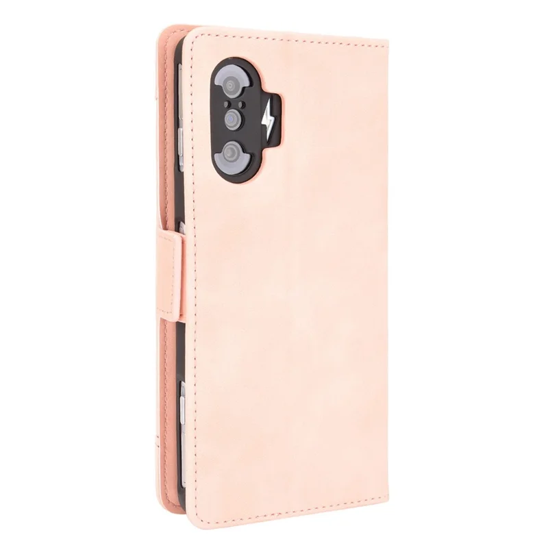 Phone Cover Wallet Design Stand Case with Multiple Card Slots for Xiaomi Poco F3 GT / Redmi K40 Gaming - Pink