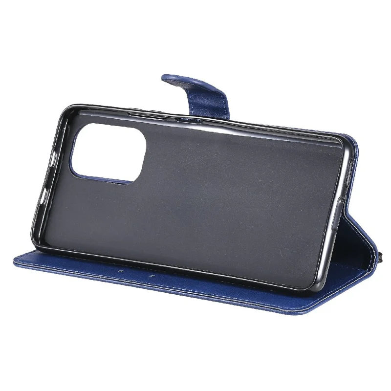 For Xiaomi Redmi K40 Pro / Redmi K40 / Poco F3 / Mi 11i Case Solid Color Leather Mobile Cover Wallet Stand with Strap - Blue