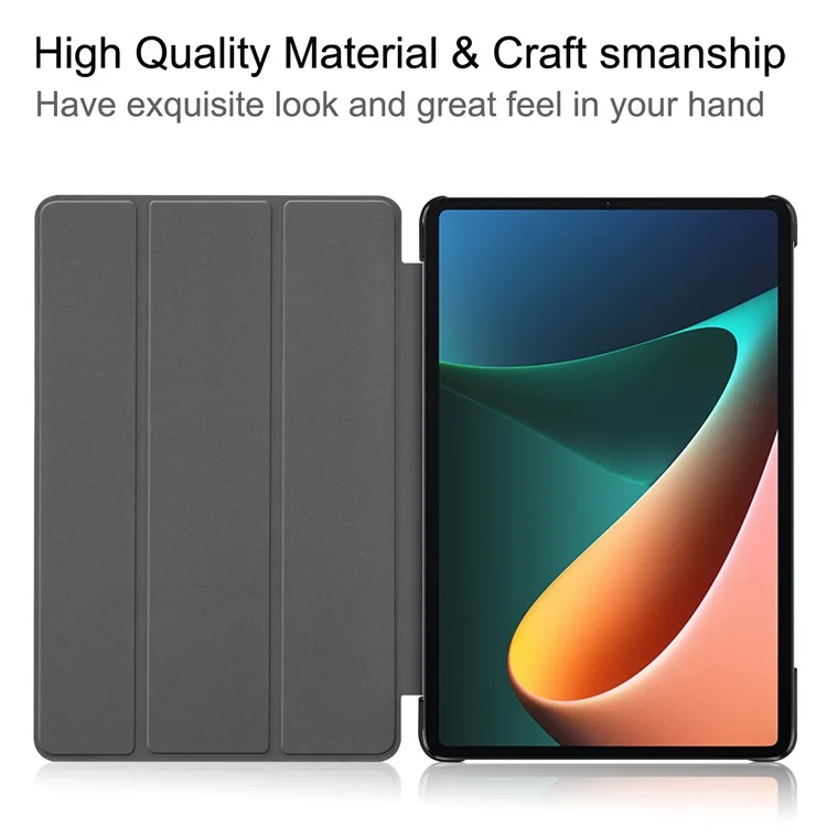 Capa de Couro PU com Impressão de Padrão para Xiaomi Pad 5/Pad 5 Pro, Capa Inteligente com Suporte Tri-Fold e Função de Sono/Despertar Automática - Don't Touch Me