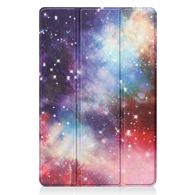 Pattern Printing PU Leather Case for Xiaomi Pad 5/Pad 5 Pro, Tri-Fold Stand Smart Cover with Auto Sleep / Wake - Nebula