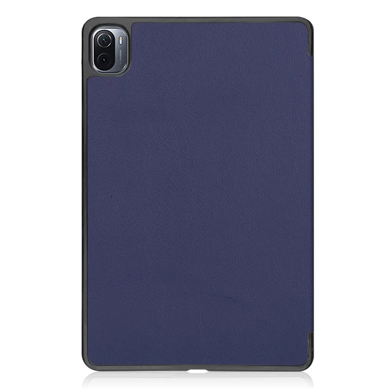 Funda Inteligente Plegable Trifold de Cuero de PU Antiarañazos y Antichoques para Xiaomi Pad 5/Pad 5 Pro - Azul Oscuro