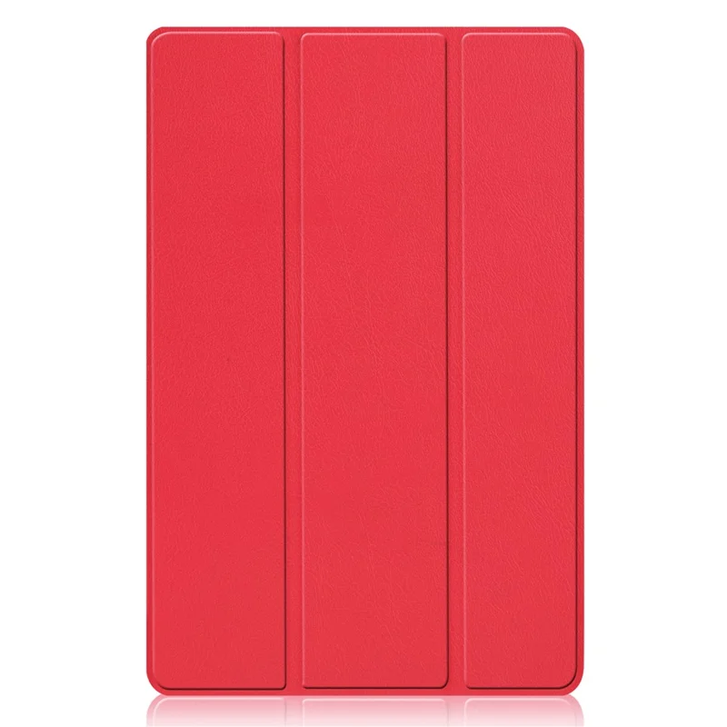 Capa Tri-fold de Couro PU Antirriscos e à Prova de Choques para Xiaomi Pad 5/Pad 5 Pro - Vermelho