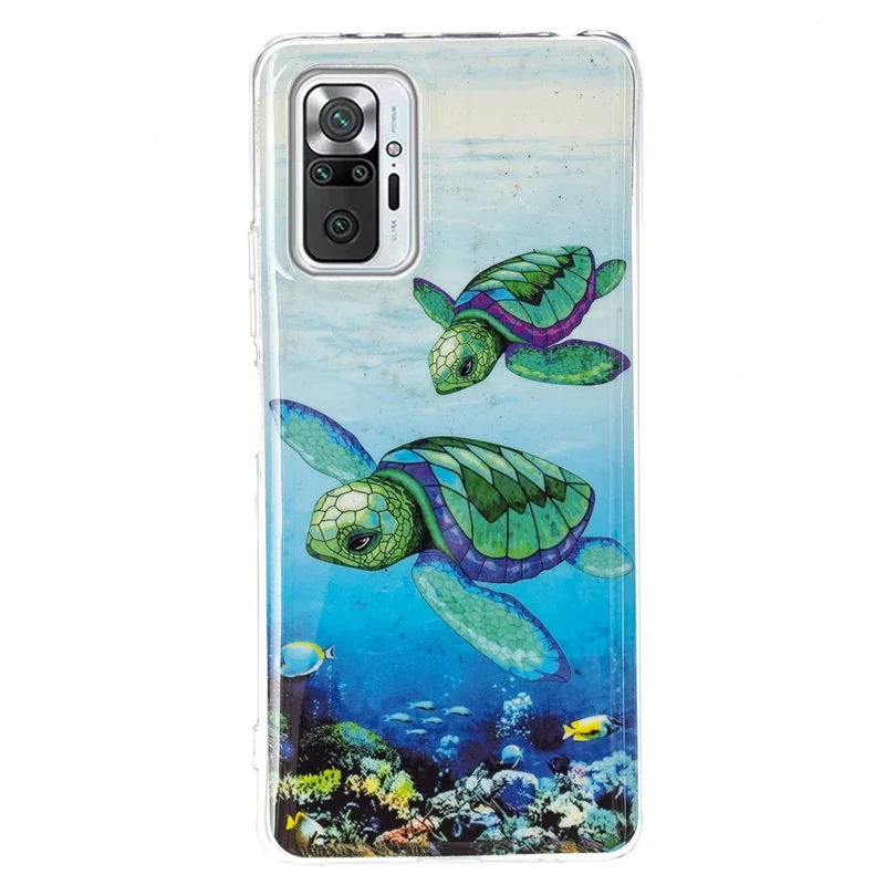 Noctilucent IMD TPU Phone Back Case Cover for Xiaomi Redmi Note 10 Pro 4G (India)/Note 10 Pro 4G (Global)/Note 10 Pro Max - Turtle