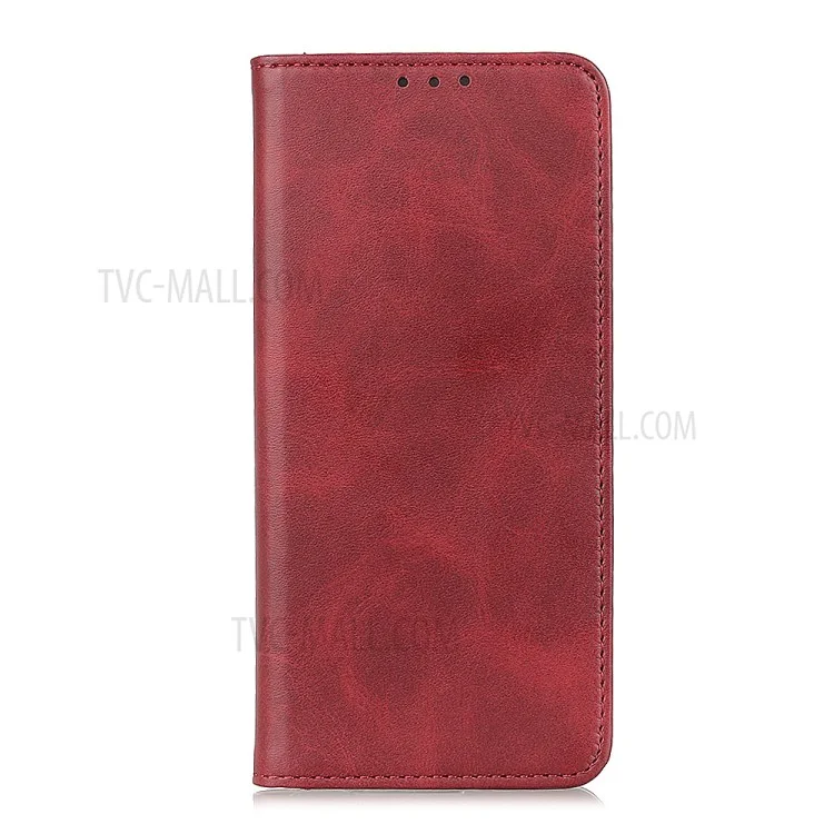 Aufgespaltenes Leder-Auto-absorbiertes Wallet-Stand-Schalen-Handyhülle für Xiaomi Redmi Note 11 4G (MediaTek)/Redmi 10 4G/Redmi 10 2022 4G/10 Prime - Rot