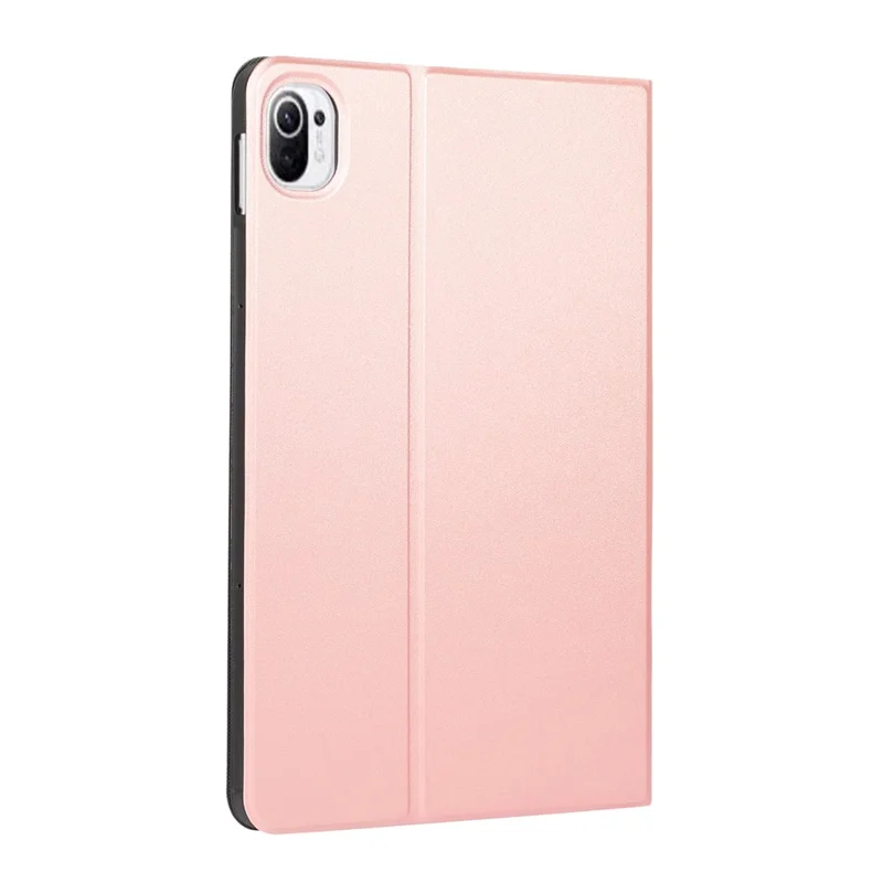 For Xiaomi Pad 5 / Pad 5 Pro Anti-Scratch PU Leather Protective Stand Folio Case Cover - Rose Gold