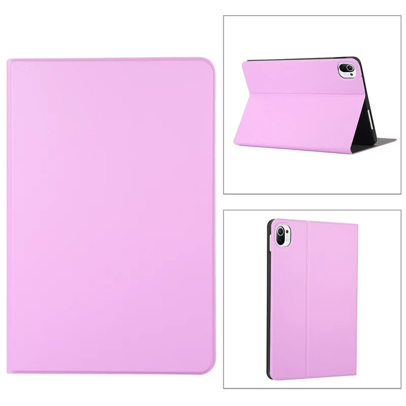 For Xiaomi Pad 5 / Pad 5 Pro Anti-Scratch PU Leather Protective Stand Folio Case Cover - Purple