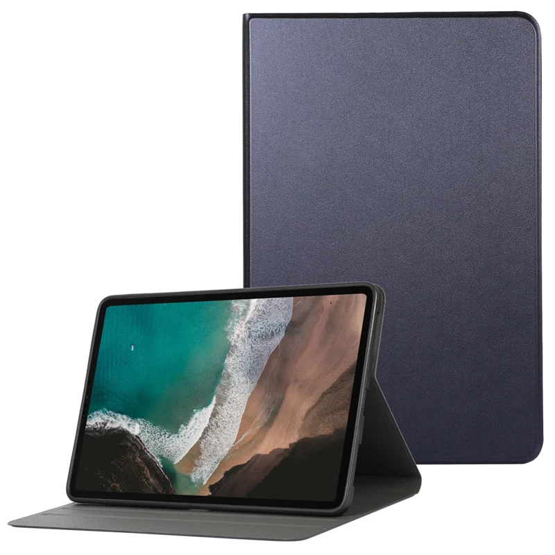 For Xiaomi Pad 5 / Pad 5 Pro Anti-Scratch PU Leather Protective Stand Folio Case Cover - Dark Blue