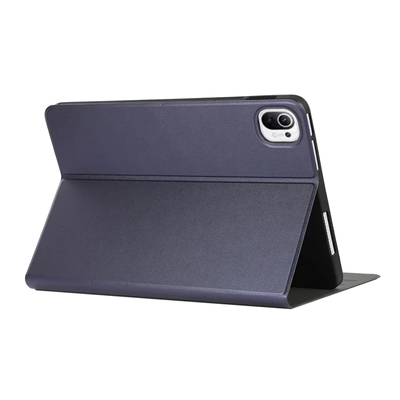 For Xiaomi Pad 5 / Pad 5 Pro Anti-Scratch PU Leather Protective Stand Folio Case Cover - Dark Blue