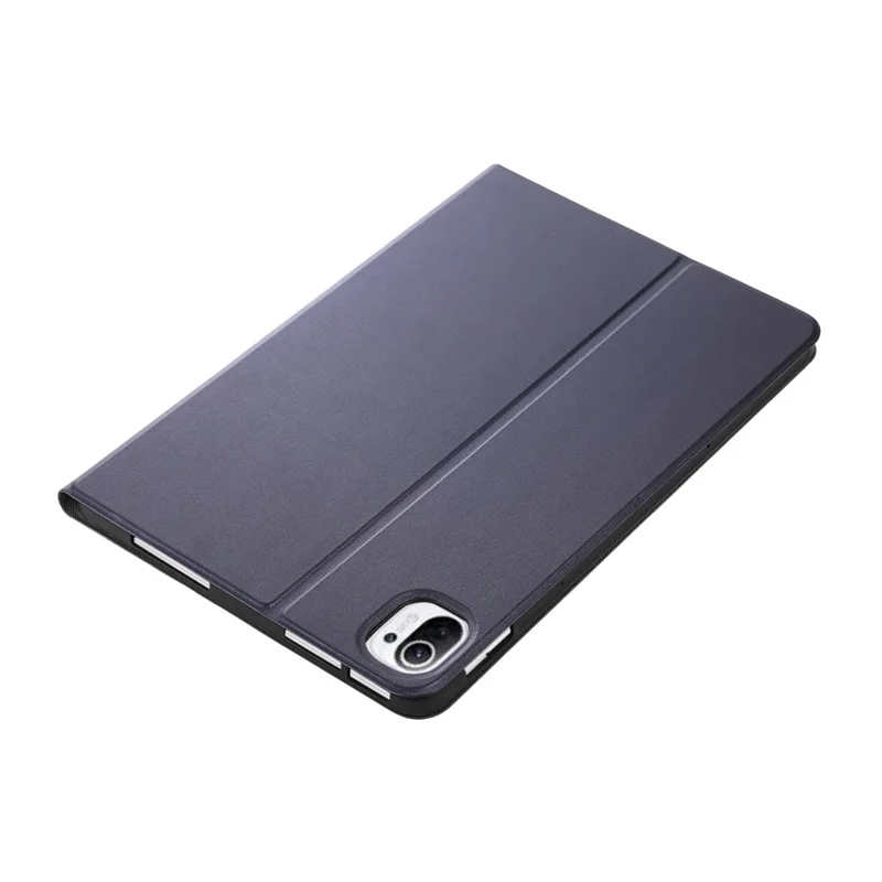 For Xiaomi Pad 5 / Pad 5 Pro Anti-Scratch PU Leather Protective Stand Folio Case Cover - Dark Blue