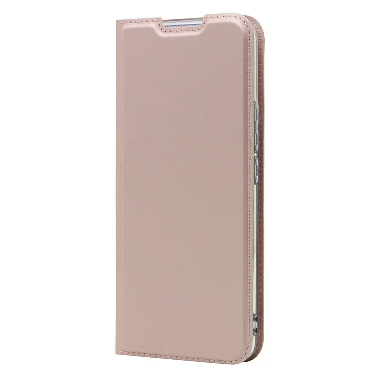 PU Leather Card Holder Magnetic Phone Case Stand Cover for Xiaomi Mi 10 Lite 5G - Rose Gold