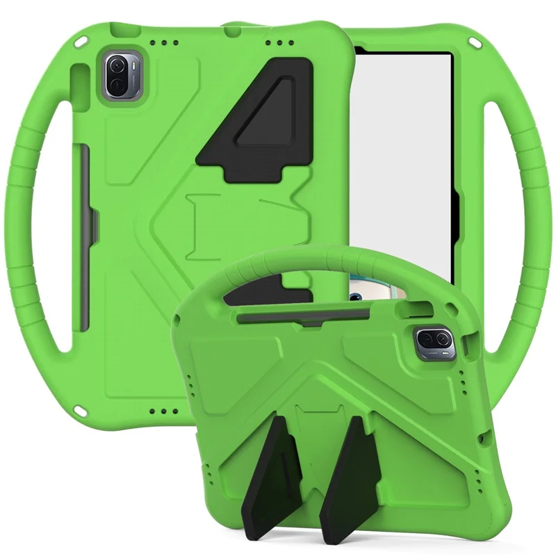 Capa Protetora Conversível Leve com Suporte para Crianças, Feita de EVA Resistente, para Xiaomi Pad 5/ Pad 5 Pro - Verde