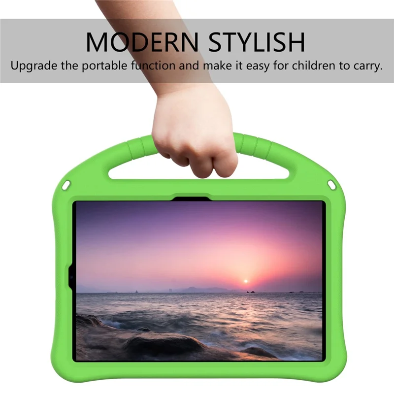 Capa Protetora Conversível Leve com Suporte para Crianças, Feita de EVA Resistente, para Xiaomi Pad 5/ Pad 5 Pro - Verde