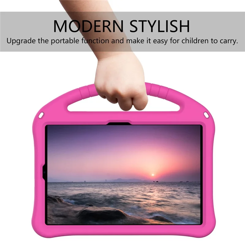 Capa Protetora Leve Conversível com Suporte para Crianças feita de EVA à Prova de Impacto para Xiaomi Pad 5/ Pad 5 Pro - Rosa