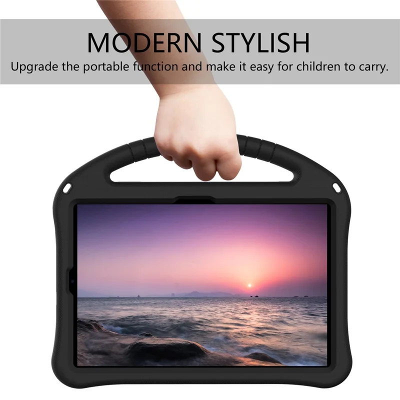 Lightweight Convertible Handle Kickstand Kids Friendly EVA Protective Cover for Xiaomi Pad 5/ Pad 5 Pro - Black