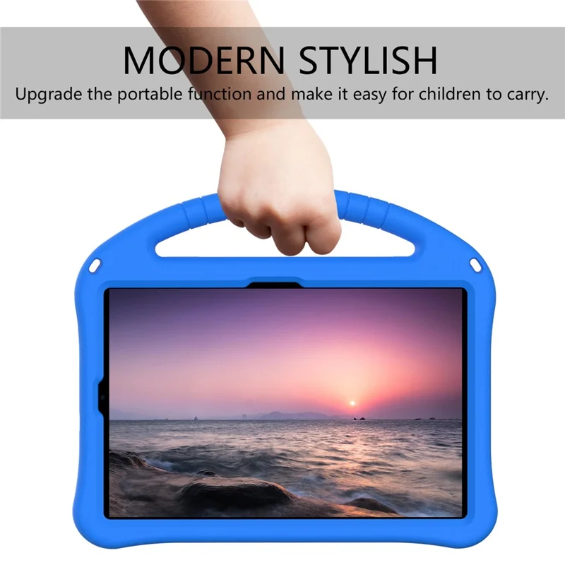Capa Protetora Conversível Leve com Suporte para Crianças, Resistente a Impactos, de EVA, para Xiaomi Pad 5/ Pad 5 Pro - Azul