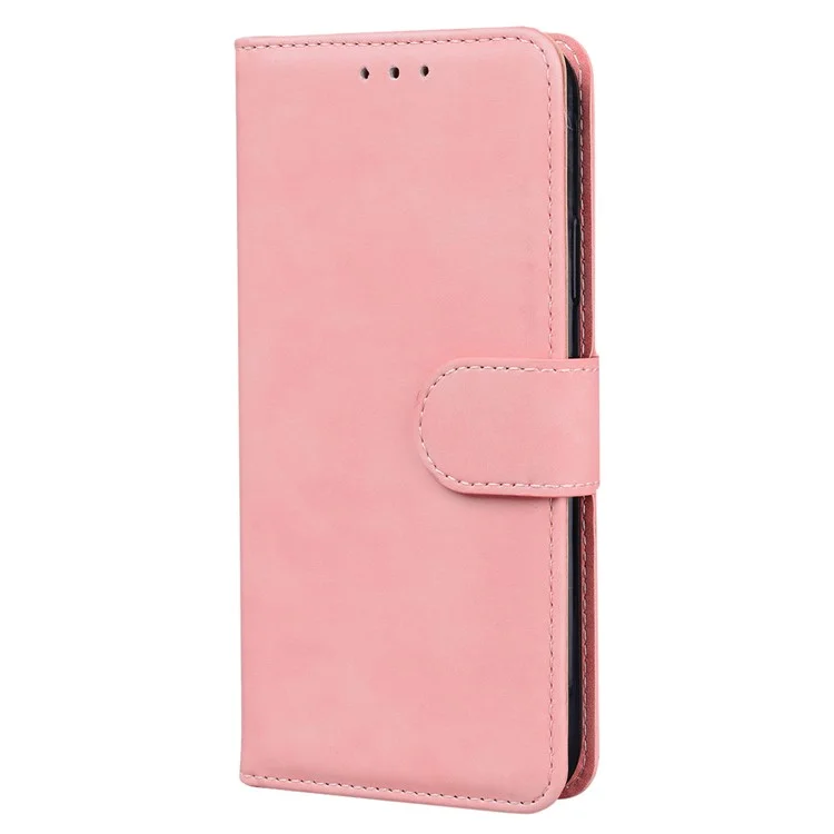 Stand Flip Folio Case Soft PU Leather Wallet Magnetic Closure Protective Cover per Xiaomi Redmi 10 4G (2021)/10 Prime/10 2022 4G/Note 11 4G (MediaTek) - Rosa
